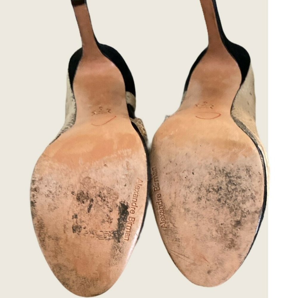 $795 Alexandre Birman Python Snakeskin Platforms … - image 4